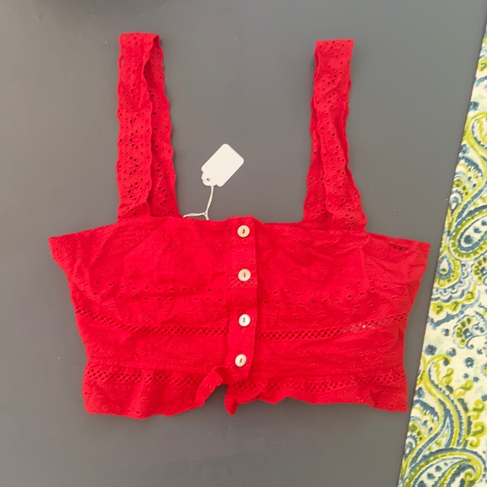 cute red summer top